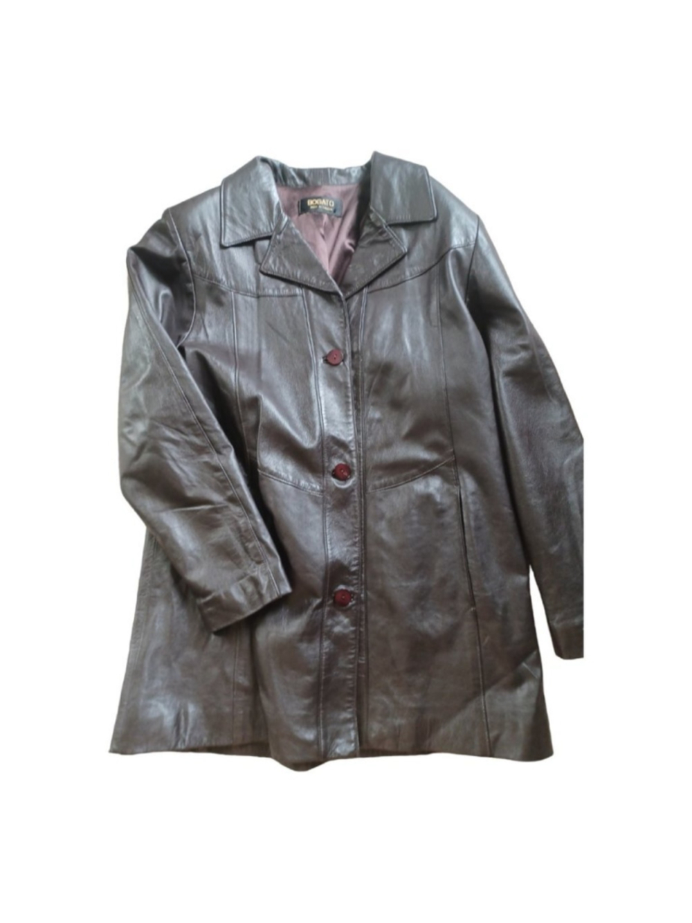 Bogato Montreal Canada Leather Trench coat L